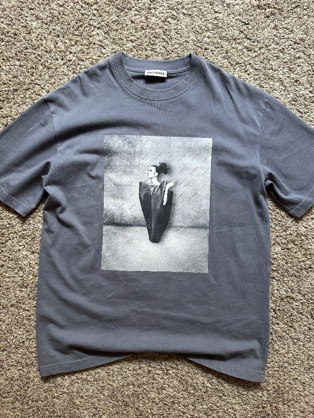 Balenciaga Graphic Archive Print gray T-shirt Unisex Size XS